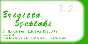 brigitta szeplaki business card