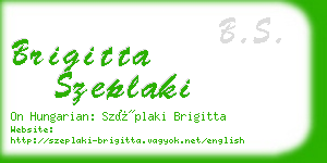 brigitta szeplaki business card